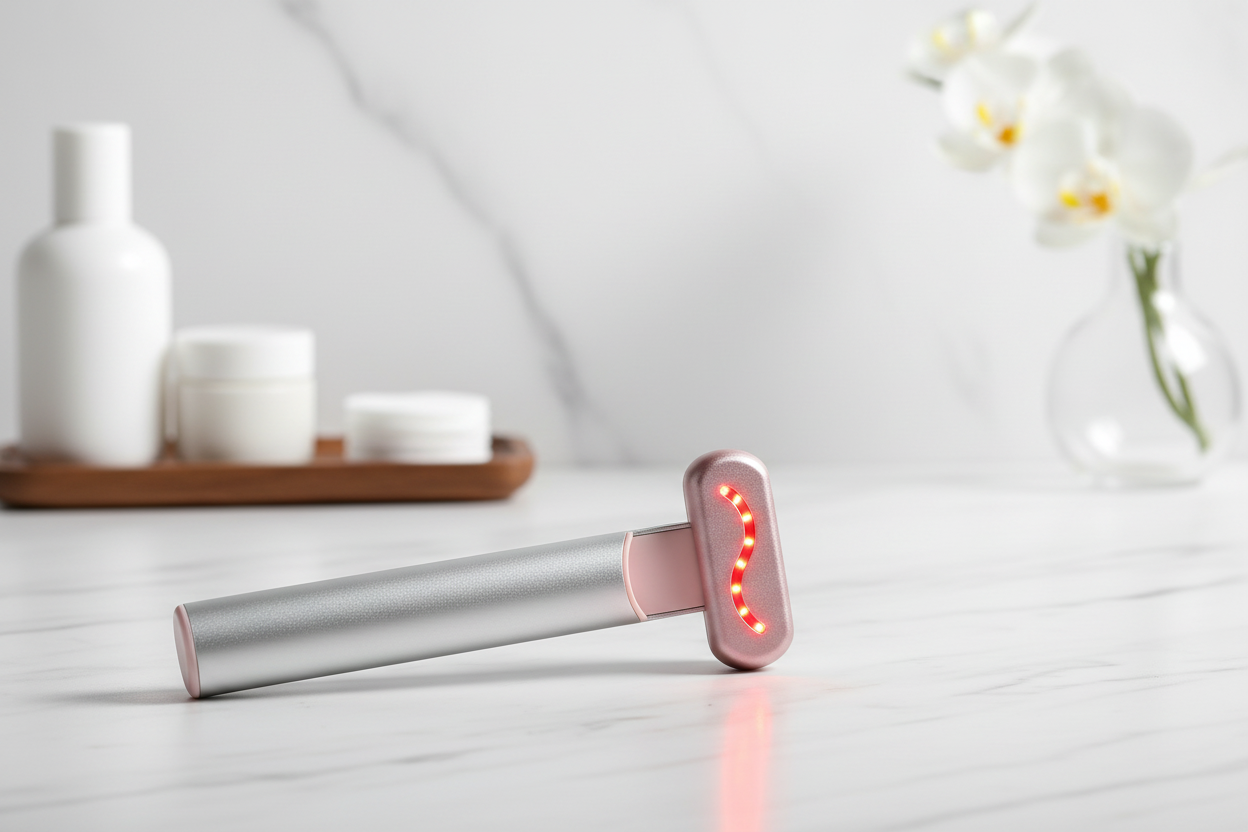 Bannière appareil anti-rides lumière rouge